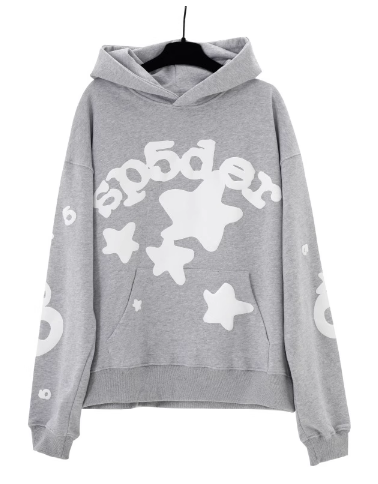 Sp5der Star Grey Hoodie