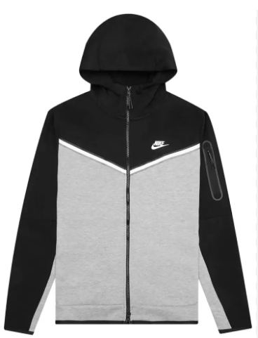 Nike Tech Fleece Black and Grey Zip Up