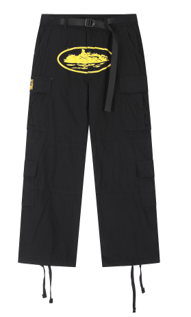 CORTEIZ Guerillaz Yellow Monochrome Cargo Pants Yellow Label
