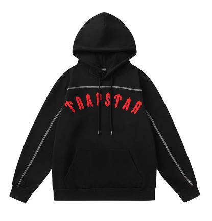 TRAPSTAR Irongate Chenille Arch Black/Red Hoodie