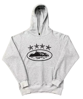 Corteiz 4Starz Alcatraz Gray Hoodie