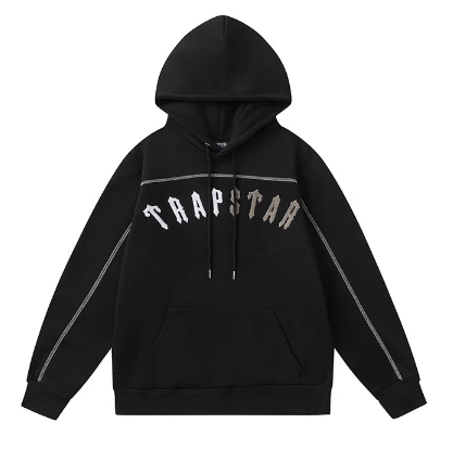 TRAPSTAR Irongate Chenille Arch Black/White Hoodie