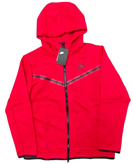 Nike Tech Fleece Red Zip Up