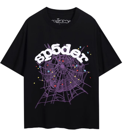 Sp5der Web Black Purple T-Shirt