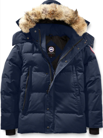 Canada Goose Wyndham Fur Parka Jacket Navy Blue