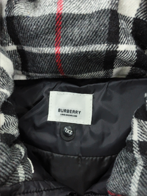 Burberry Black Pattern Hooded Puffer Jacket