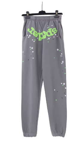 Sp5der Web Grey and Green Pants