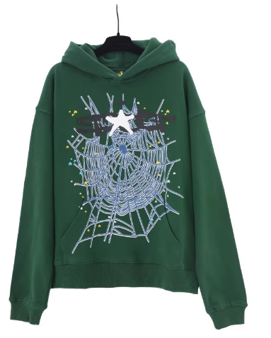 Sp5der Web Green Hoodie Limited