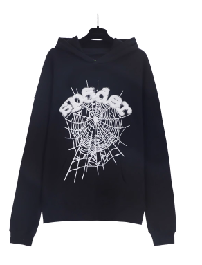 Sp5der Web Black White Hoodie