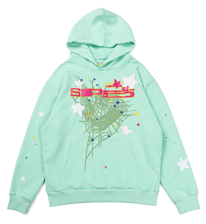 Sp5der Web Mint Green Hoodie Limited
