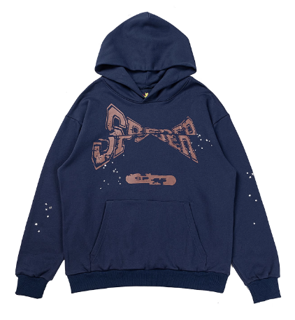 Sp5der SK8 Dark Blue Hoodie