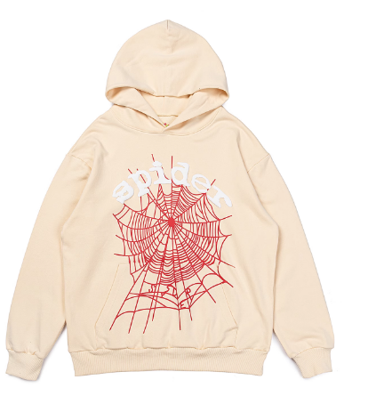 Sp5der Web Beige Hoodie