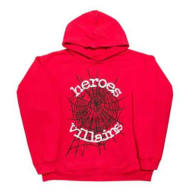 Sp5der Heroes and Villains Red Hoodie