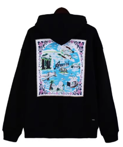 AMIRI California Hawaiian Black Hoodie