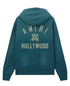 AMIRI Hollywood Distressed Blue Hoodie