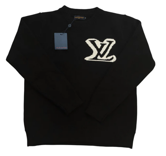 Louis Vuitton Intarsia Black Sweater