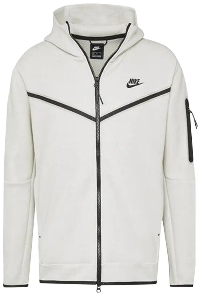 Nike Tech Fleece White Zip Up