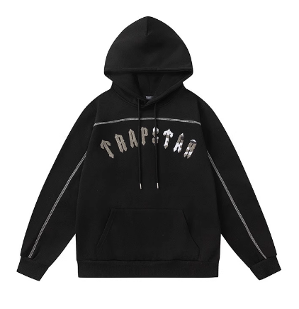 TRAPSTAR Irongate Chenille Arch Black/Brown Hoodie