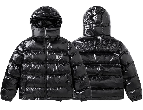 Trapstar Irongate Detachable Hooded Puffer Jacket - Gloss Black