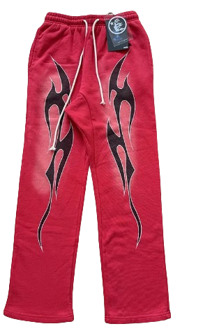 Hellstar Halloween Skeleton Airbrushed Red Pants